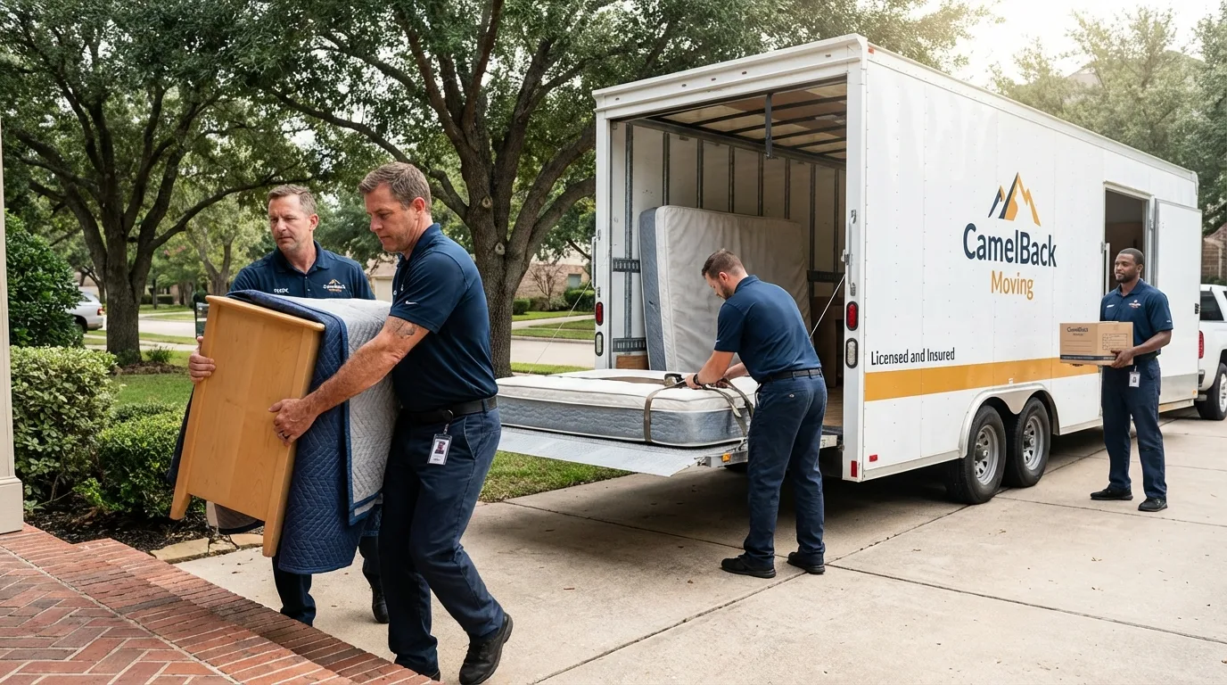 Crew loading residential truck for cross-state move from Sparks, NV