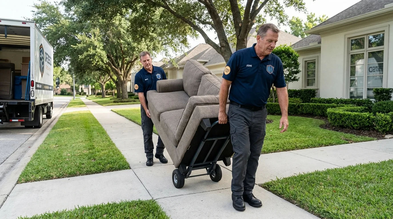 Local residential moving crew loading furniture in Sparks, NV